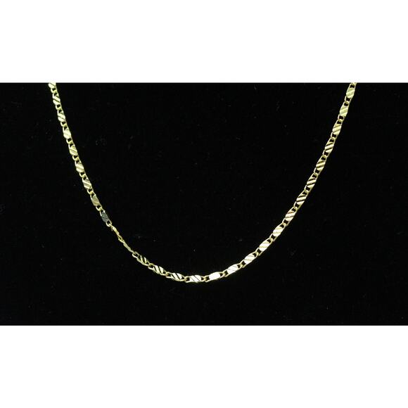 30 Inch Long 18K Gold Plated Scroll Chain Necklace - Picture 3 of 4